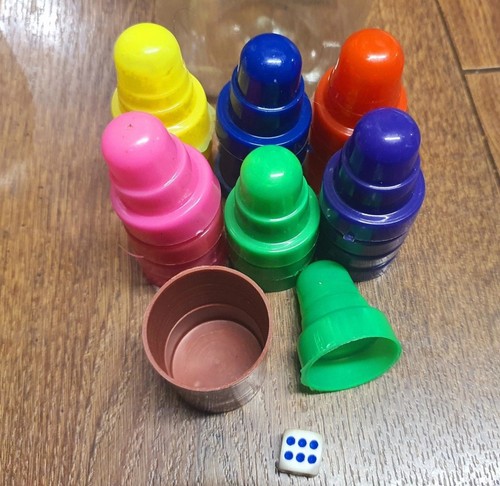 Ludo counters dice set - &,