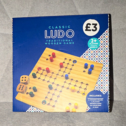 Ludo wooden strategy board - ludo,