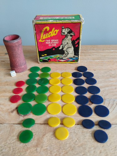 Vintage ludo game box dice - ludo,