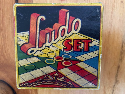 Old ludo box with - box, of