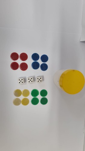 Ludo game set 16 counters - set,