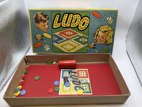 Vintage ludo board game 1950s - game,
