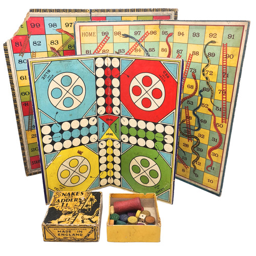 Vintage ludo snakes and - &,